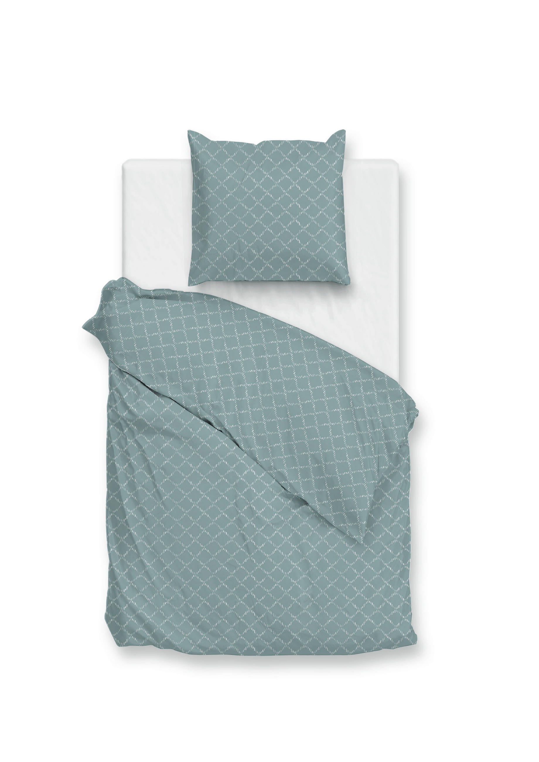 BETTWÄSCHE Linea-di-Satinado Makosatin 155/220 cm  - Graugrün, Basics, Textil (155/220cm)