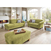 RÉCAMIERE in Flachgewebe Grün  - Naturfarben/Grün, Konventionell, Holz/Textil (194/84/91cm) - Sit & More