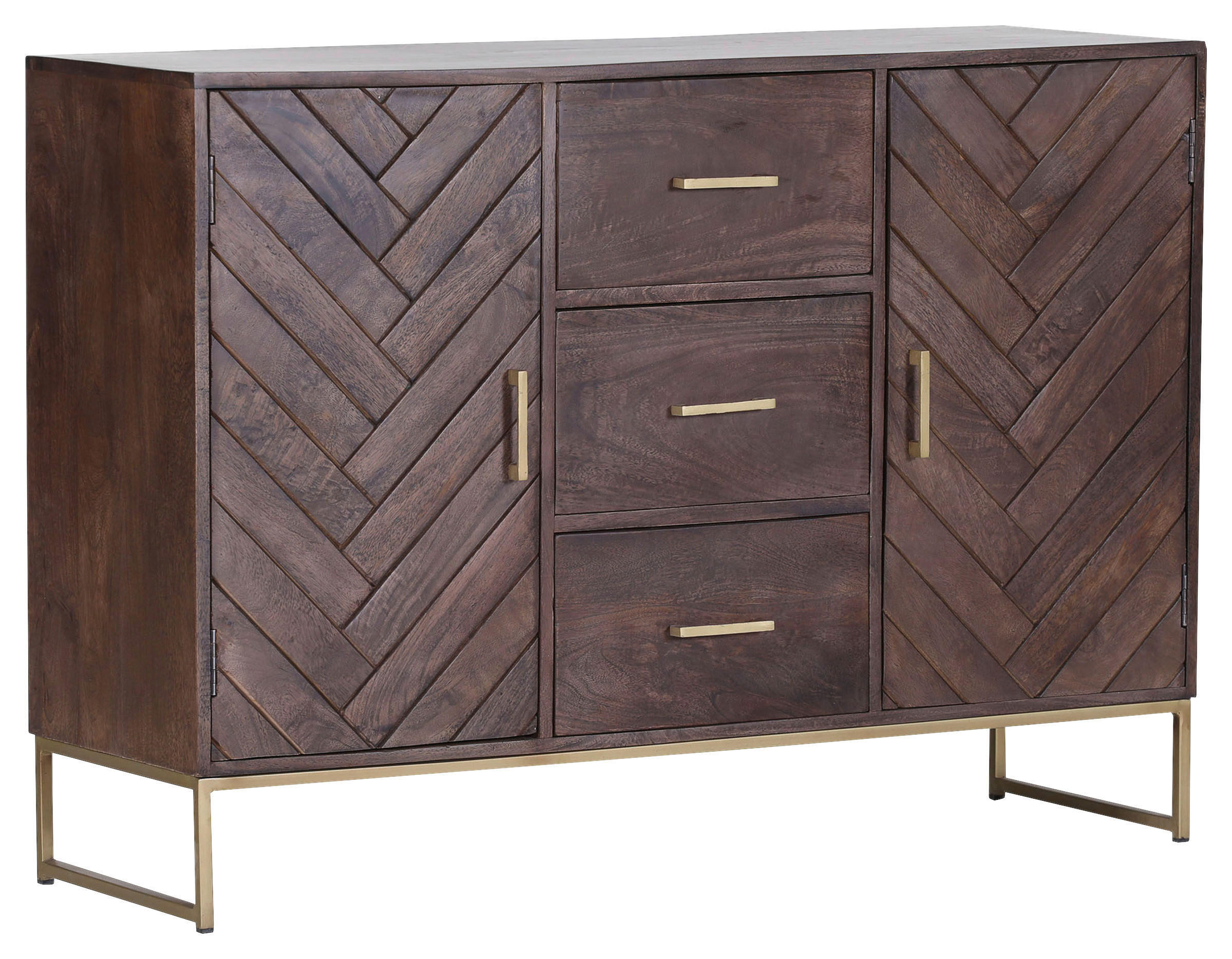 Livetastic ŠIROKÁ KOMODA, mangové drevo, hnedá, 120/85/42 cm