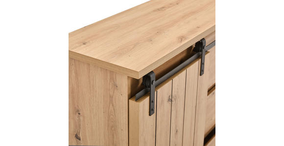 SIDEBOARD in 160/86/40 cm - Eichefarben/Schwarz, LIFESTYLE, Holzwerkstoff/Kunststoff (160/86/40cm) - Landscape