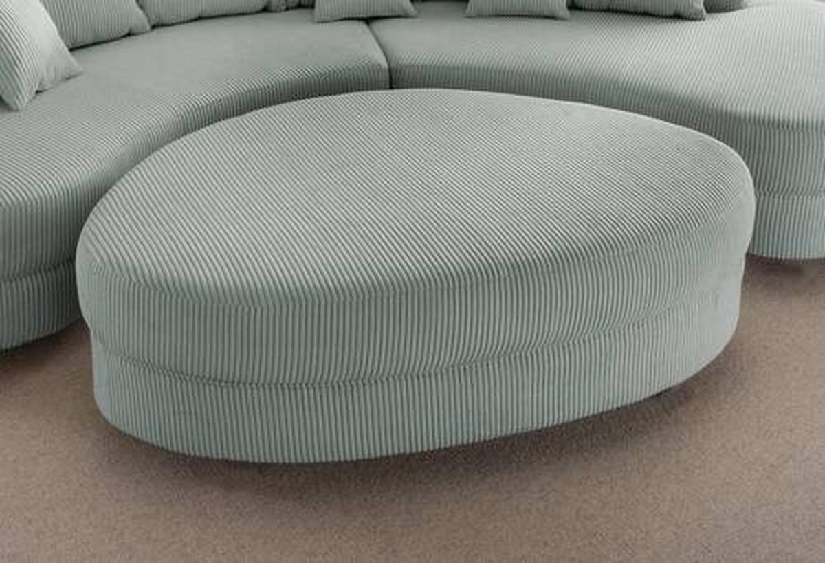 HOCKER Cord Hellblau  - Schwarz/Hellblau, Design, Kunststoff/Textil (150/38/96cm) - Livetastic