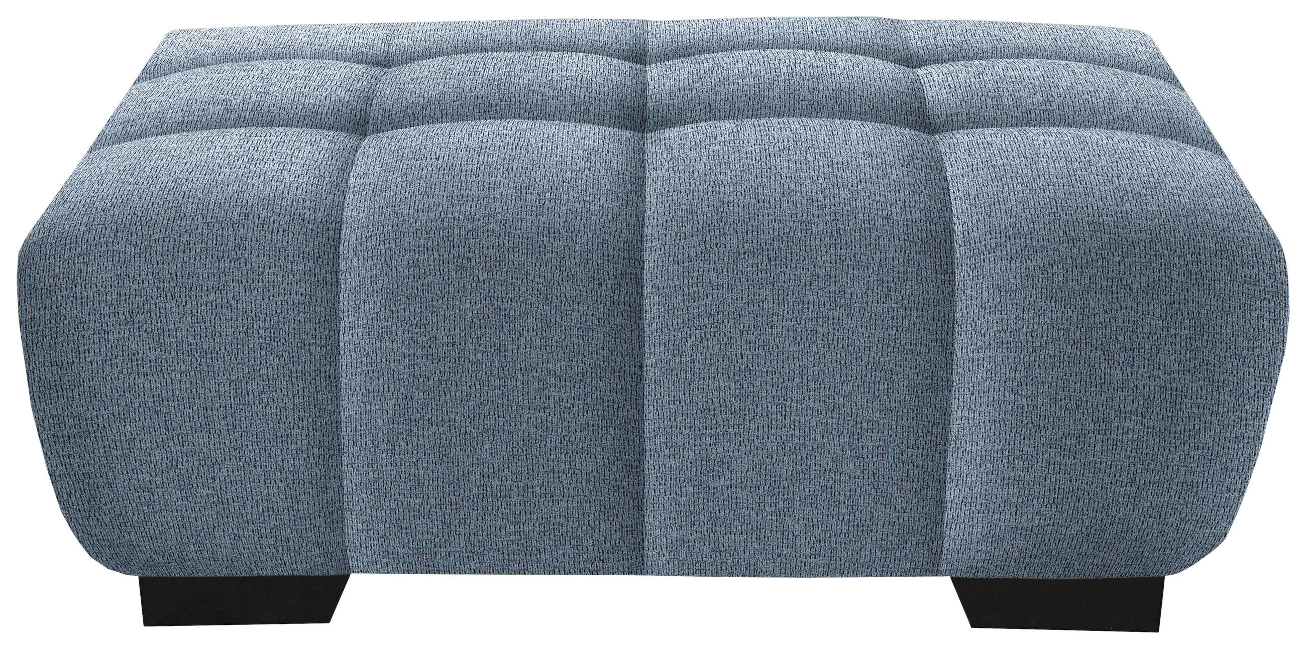 HOCKER in Textil Blau  - Blau/Schwarz, Konventionell, Textil/Metall (106/40/72cm) - Hom`in
