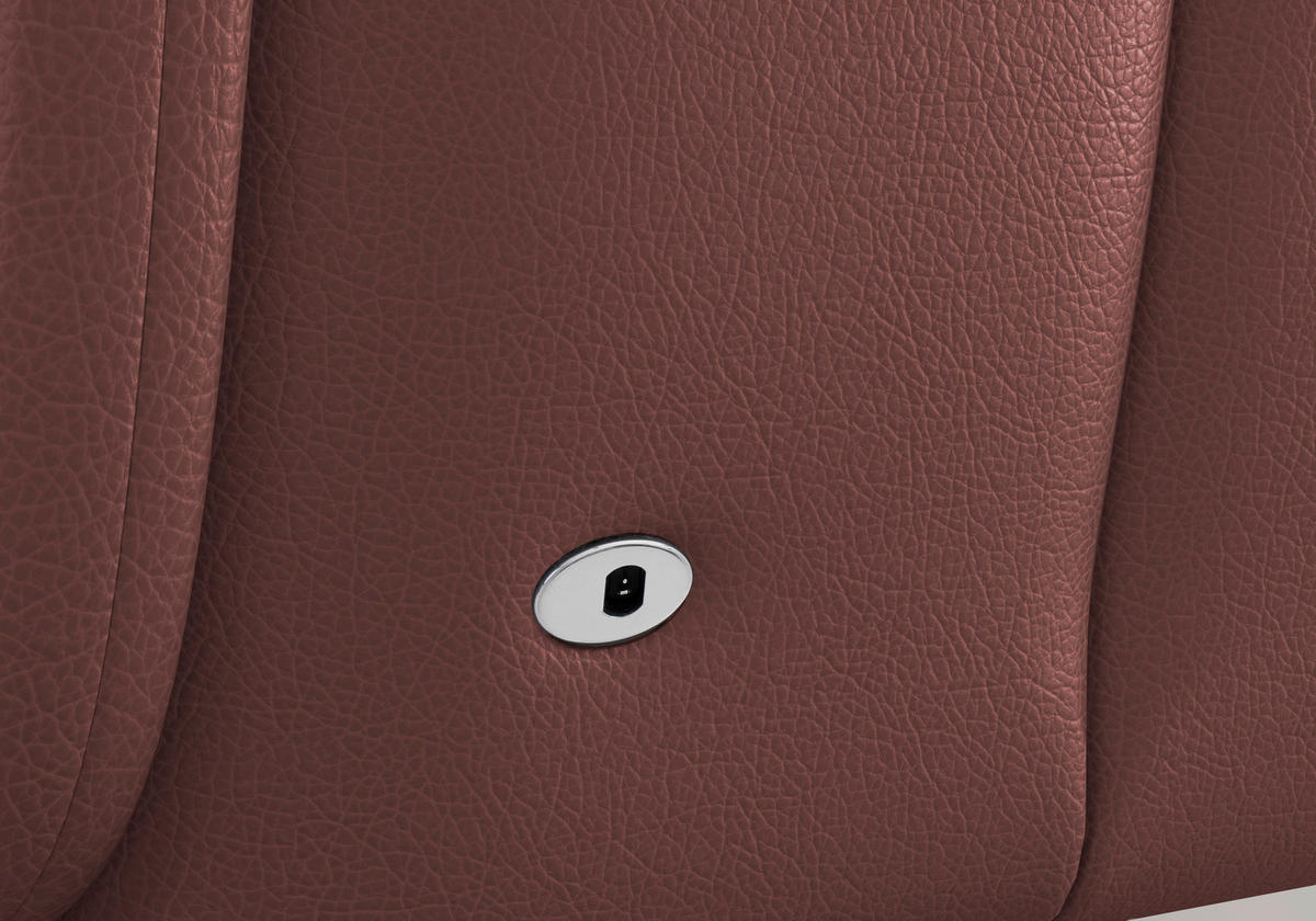 RELAXSESSEL TV TRIPLE SEVEN XTRA LARGE XL Echtleder Kopfteilverstellung, Aufstehhilfe, Fußteilverstellung, Rücken echt    - Rotbraun/Schwarz, Basics, Leder/Metall (86/120/86cm) - Sit & More