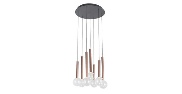 LED-HÄNGELEUCHTE Modern 40/180 cm    - Klar/Schwarz, Design, Glas/Metall (40/180cm) - Dieter Knoll