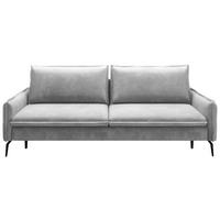 SCHLAFSOFA  mit Liegefunktion, Rücken echt Chenille Grau  - Schwarz/Grau, KONVENTIONELL, Textil/Metall (223/89/107cm) - Carryhome