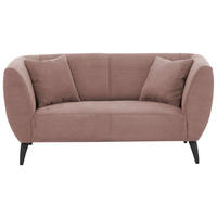 2-SITZER-SOFA in Cord Rosa  - Schwarz/Rosa, Modern, Holz/Textil (172/83/88cm) - MID.YOU