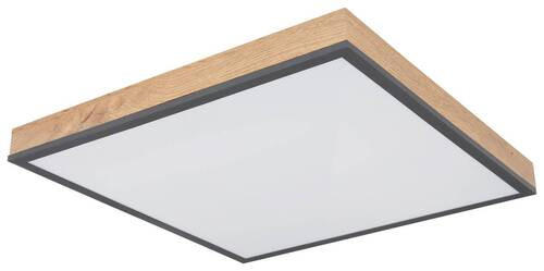 LED-DECKENLEUCHTE 45/45/6,5 cm   - Opal/Graphitfarben, Basics, Kunststoff/Metall (45/45/6,5cm) - Globo