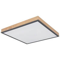 STROPNA LED-SVETILKA   24 W//3000 K/203 V/ - barve grafita/opal, Basics, kovina/umetna masa (45/45/6,5cm) - Globo
