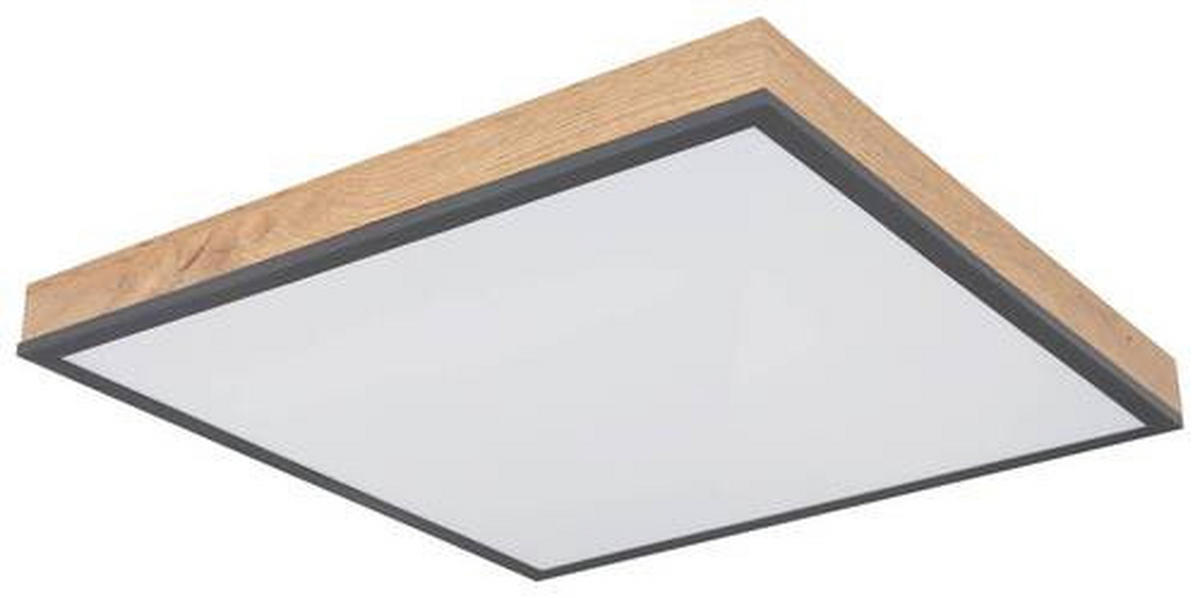 STROPNA LED-SVETILKA   24 W//3000 K/203 V/ - barve grafita/opal, Basics, kovina/umetna masa (45/45/6,5cm) - Globo