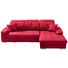 WOHNLANDSCHAFT in Textil Rot - Silberfarben/Rot, KONVENTIONELL, Textil/Metall (279/187/cm) - Cantus WOHNLANDSCHAFT in Textil Rot - Silberfarben/Rot, KONVENTIONELL, Textil/Metall (279/187/cm) - Cantus