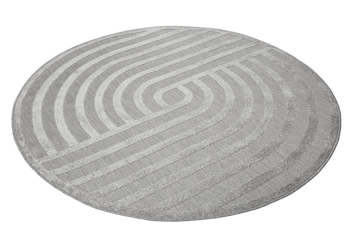 OUTDOORTEPPICH 120 cm Spirit Silberfarben  - Silberfarben, Design, Textil (120cm) - Esprit