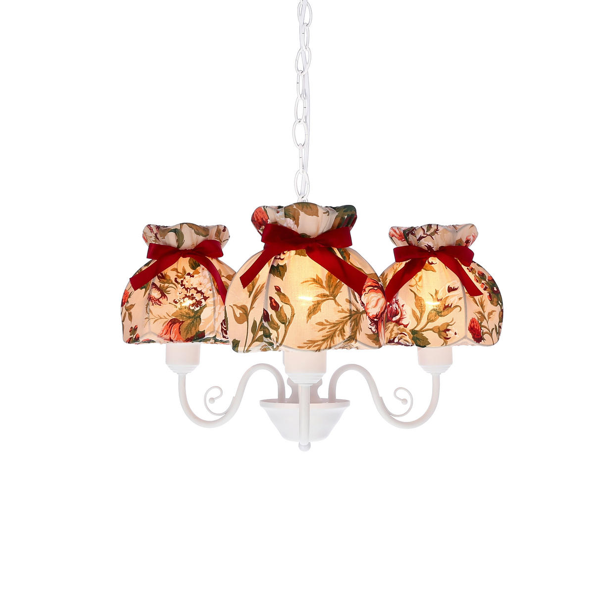 PENDELLEUCHTE 53/53/82 cm  - Multicolor/Weiß, KONVENTIONELL, Textil/Metall (53/53/82cm)
