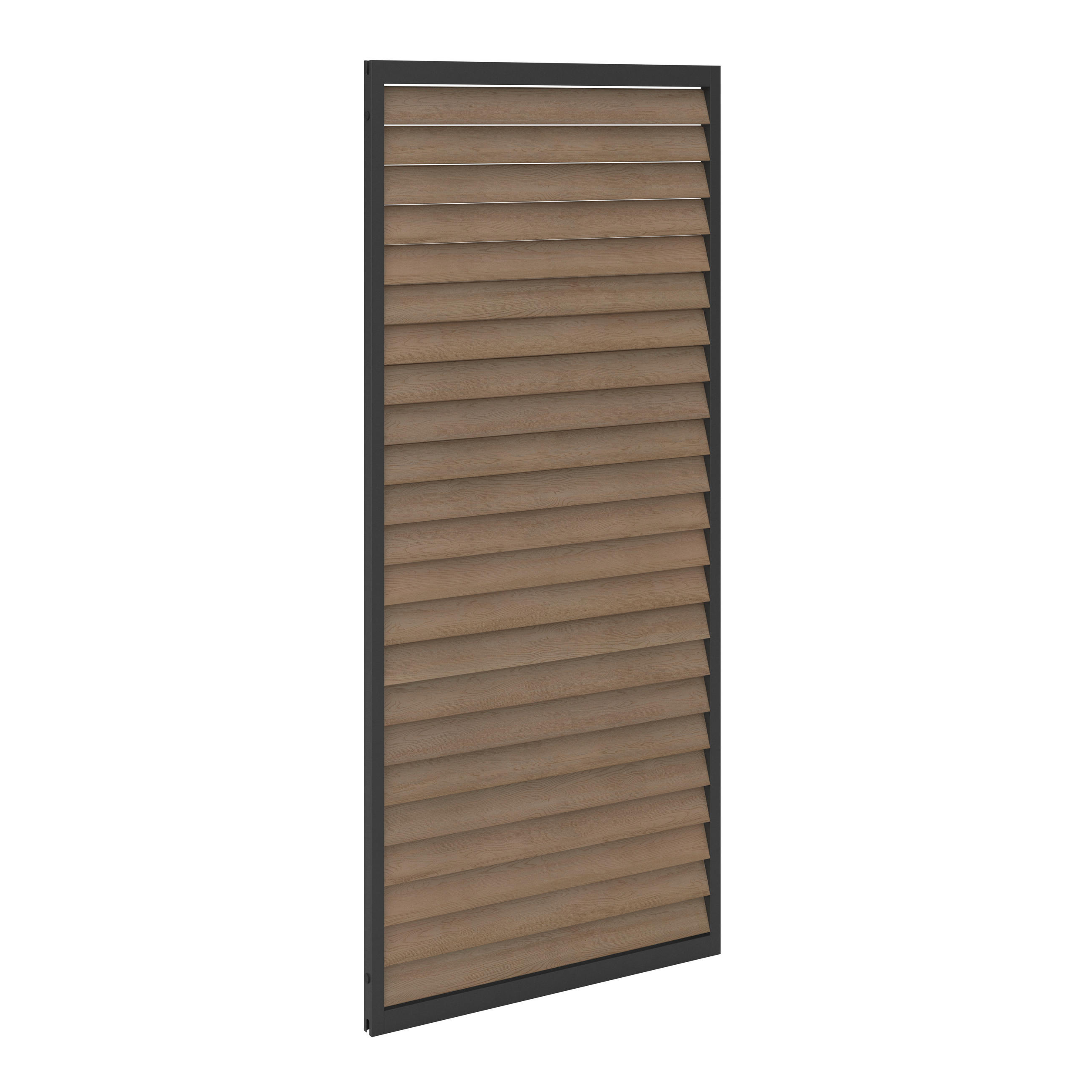 PAVILLON-SEITENTEIL 91.5/211.3/4 cm   - Anthrazit/Naturfarben, MODERN, Metall (91.5/211.3/4cm) - Amatio