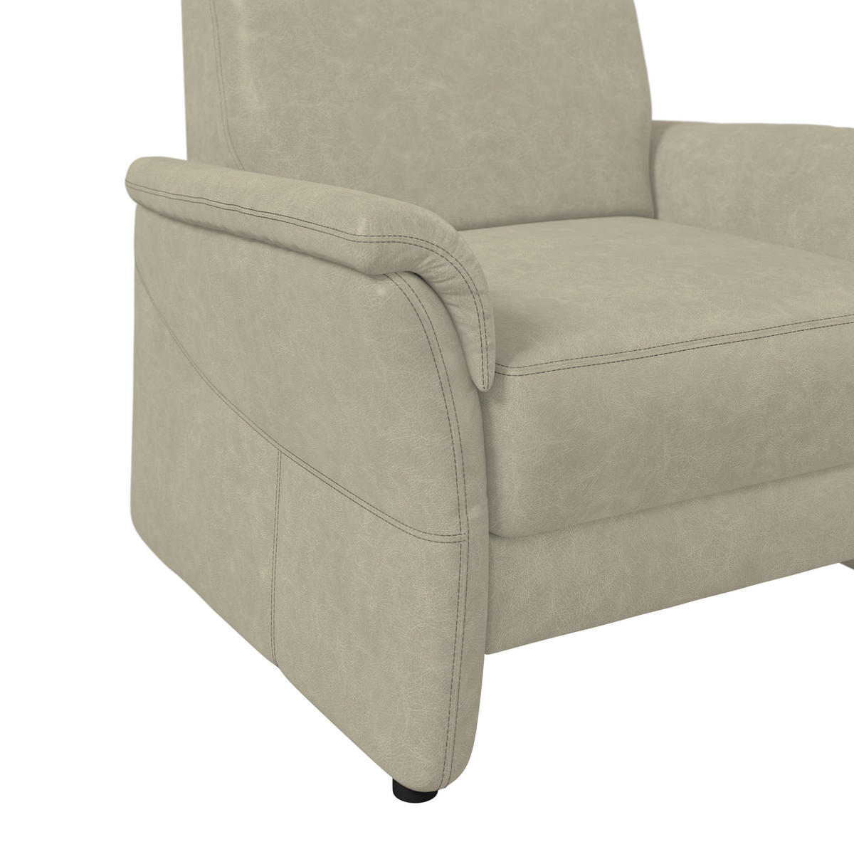 SESSEL Mikrofaser Hellgrau  - Hellgrau/Schwarz, Konventionell, Kunststoff/Textil (104/98/91cm) - Elegando