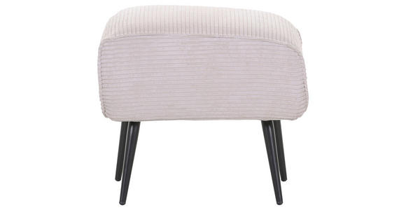 HOCKER Cord Beige  - Beige/Schwarz, Design, Textil/Metall (60/49/53cm) - Landscape