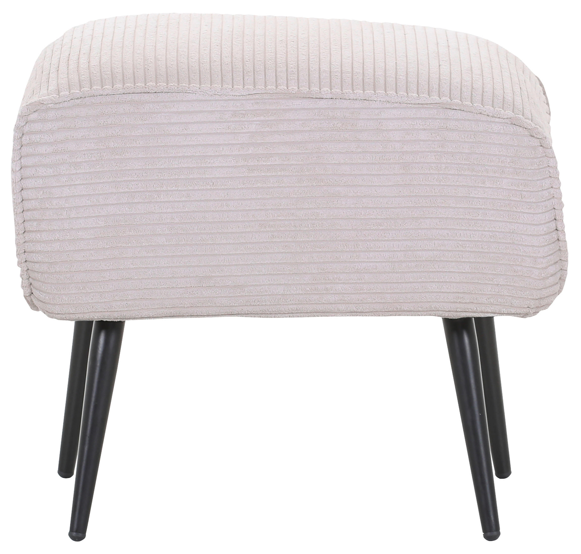 HOCKER in Textil Beige  - Beige/Schwarz, Design, Textil/Metall (60/49/53cm) - Landscape