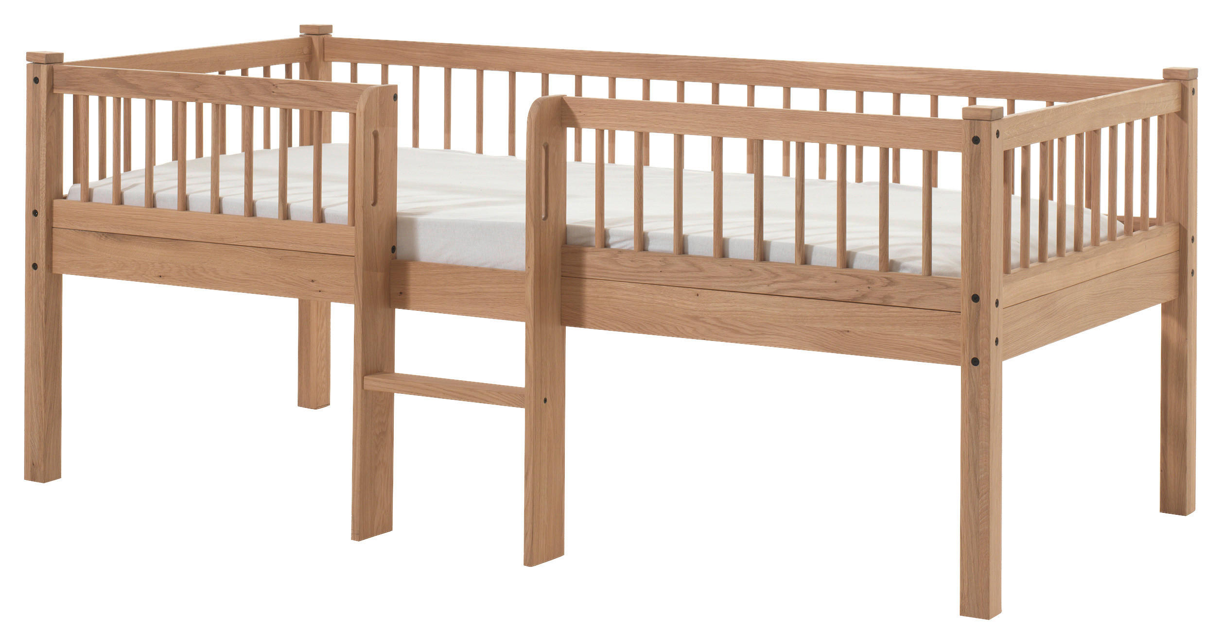 SPIELBETT Eiche massiv 90/200 cm Eichefarben  - Eichefarben/Naturfarben, MODERN, Holz (90/200cm) - MID.YOU
