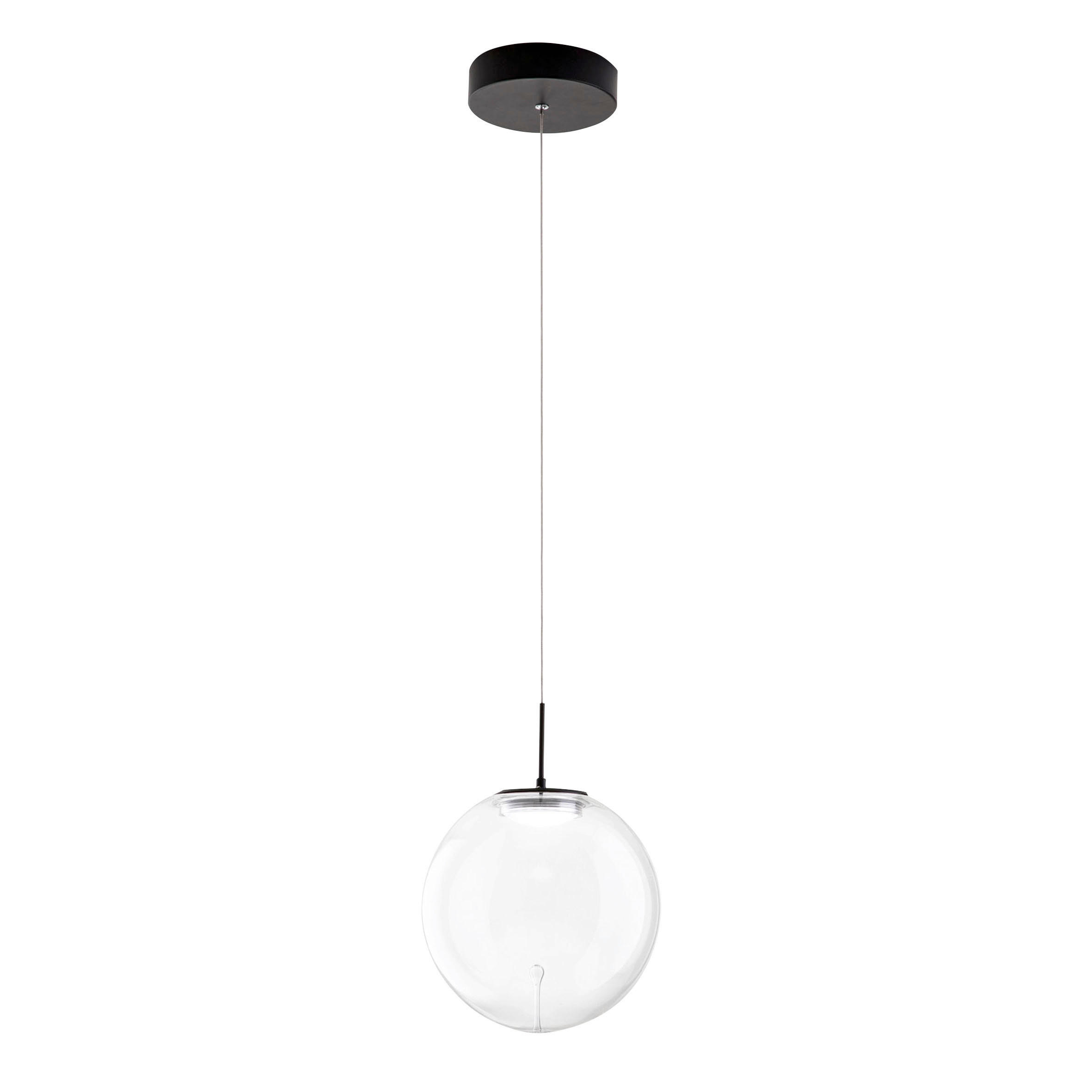 LED-HÄNGELEUCHTE 25/200 cm  - Transparent, Design, Glas/Metall (25/200cm)