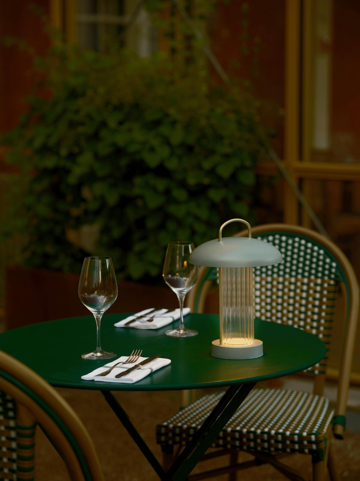 AKKU-TISCHLEUCHTE 20/29 cm   - Salbeigrün/Beige, Design, Kunststoff (20/29cm) - Nordlux