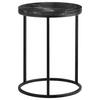 BEISTELLTISCH Marmor 39/39/55 cm Schwarz rund  - Schwarz, Design, Stein/Metall (39/39/55cm) - Johann Jakob