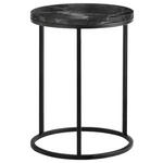 BEISTELLTISCH in Stein 39/39/55 cm  - Schwarz, Design, Stein/Metall (39/39/55cm) - Johann Jakob