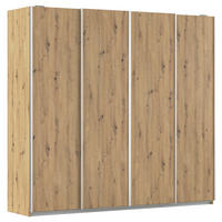 SCHWEBETÜRENSCHRANK in Eiche Artisan  - Alufarben/Eiche Artisan, Modern, Holzwerkstoff/Metall (226/211/62cm) - Rauch Möbel