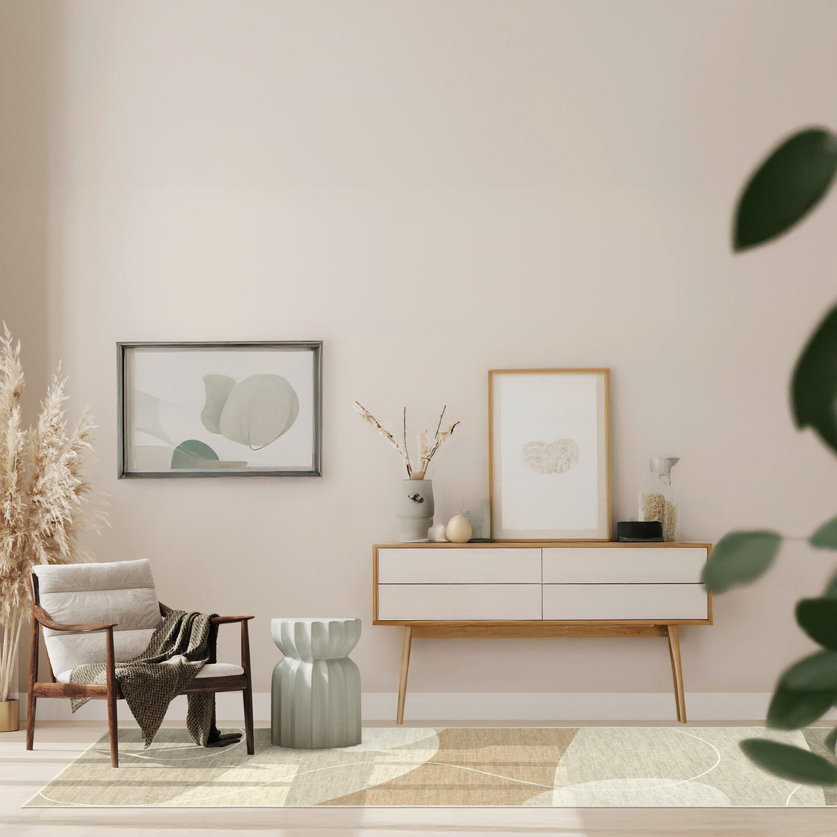 LÄUFER 80/250 cm CORTEA DUNIS  - Honigeiche/Creme, Design, Kunststoff/Textil (80/250cm) - Lindorug