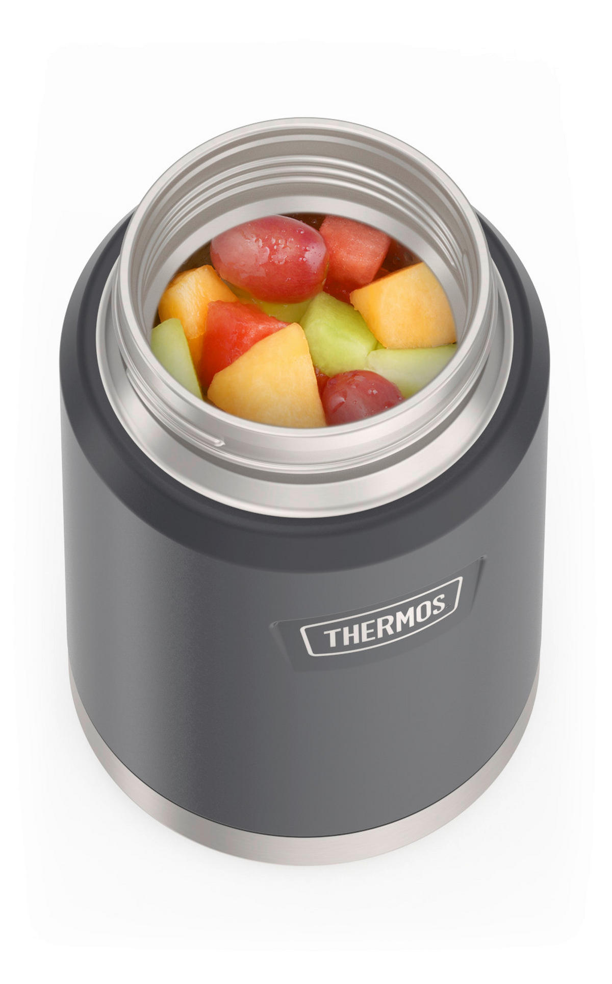 ISOLIERSPEISEGEFÄSS ICON 0,71 L  - Dunkelgrau, Basics, Metall (0,71l) - Thermos