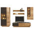 WOHNWAND Wildeiche furniert, massiv Eichefarben - Eichefarben, Design, Glas/Holz (352/201,6/55,2cm) - Voglauer WOHNWAND Wildeiche furniert, massiv Eichefarben - Eichefarben, Design, Glas/Holz (352/201,6/55,2cm) - Voglauer