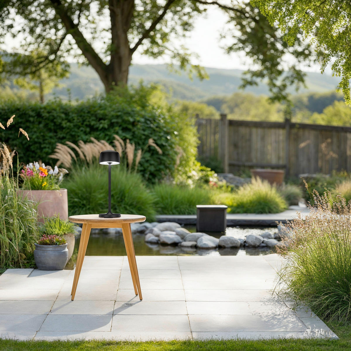 NABÍJATEĽNÁ STOLNÁ LAMPA 7,6/24 cm - priehľadné/čierna, Design, kov/plast (7,6/24cm) - Novel