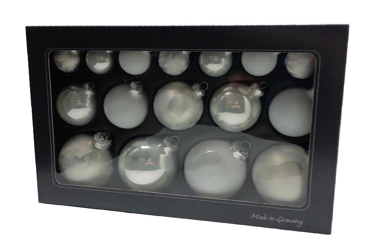 CHRISTBAUMKUGEL-SET 16-teilig  - Multicolor, Basics, Glas (36/22,5cm)