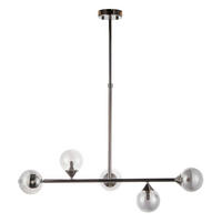 HÄNGELEUCHTE Endon Otis 90/30/117 cm   - Schwarz, Basics, Glas (90/30/117cm) - ENDON