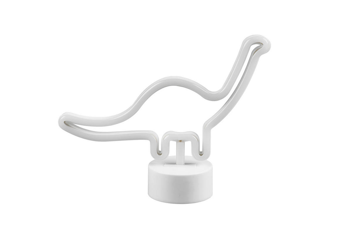 STOLNÁ LED LAMPA, 27/8,5/20,5 cm - biela, Trend, plast (27/8,5/20,5cm)