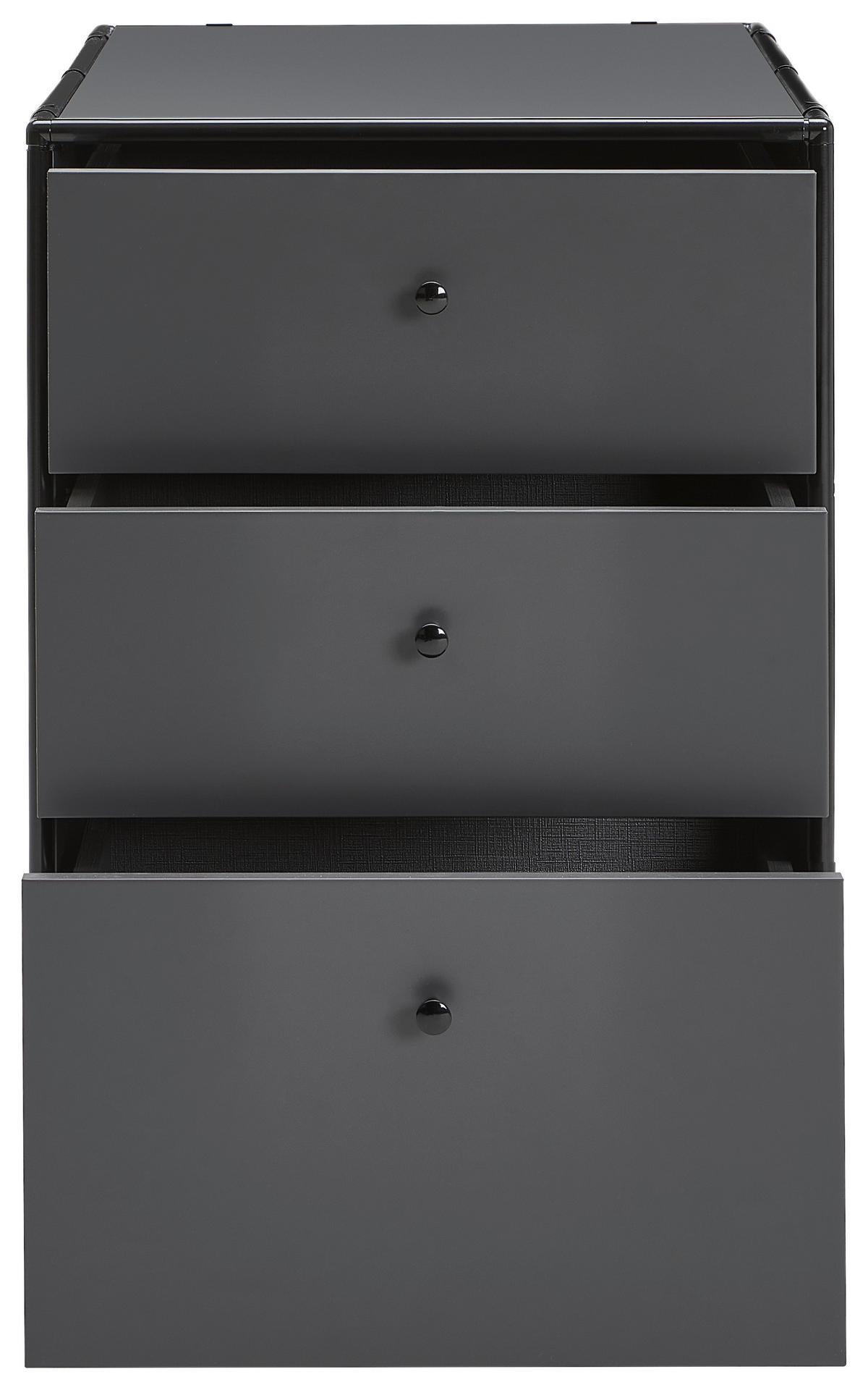 ROLLCONTAINER 40,7/55,6/63 cm  - Anthrazit/Schwarz, Design, Holzwerkstoff/Kunststoff (40,7/55,6/63cm) - Novel
