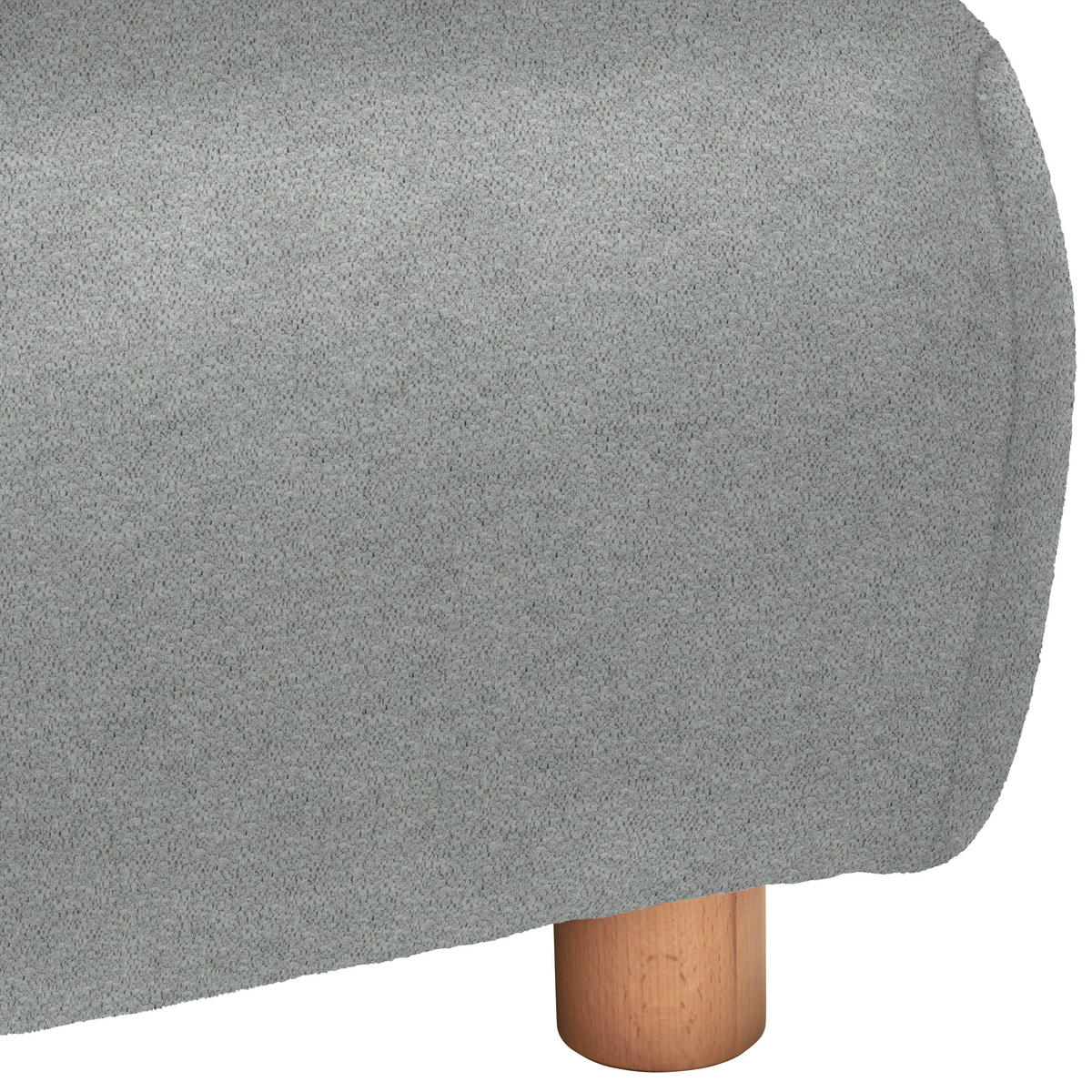 HÖRNSOFFA i velour ljusgrå  - bokfärgad/ljusgrå, Design, trä/textil (329/150cm) - Livetastic