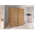 SCHWEBETÜRENSCHRANK  in Eichefarben  - Eichefarben, Design, Holzwerkstoff/Kunststoff (201/223/68cm) - Novel