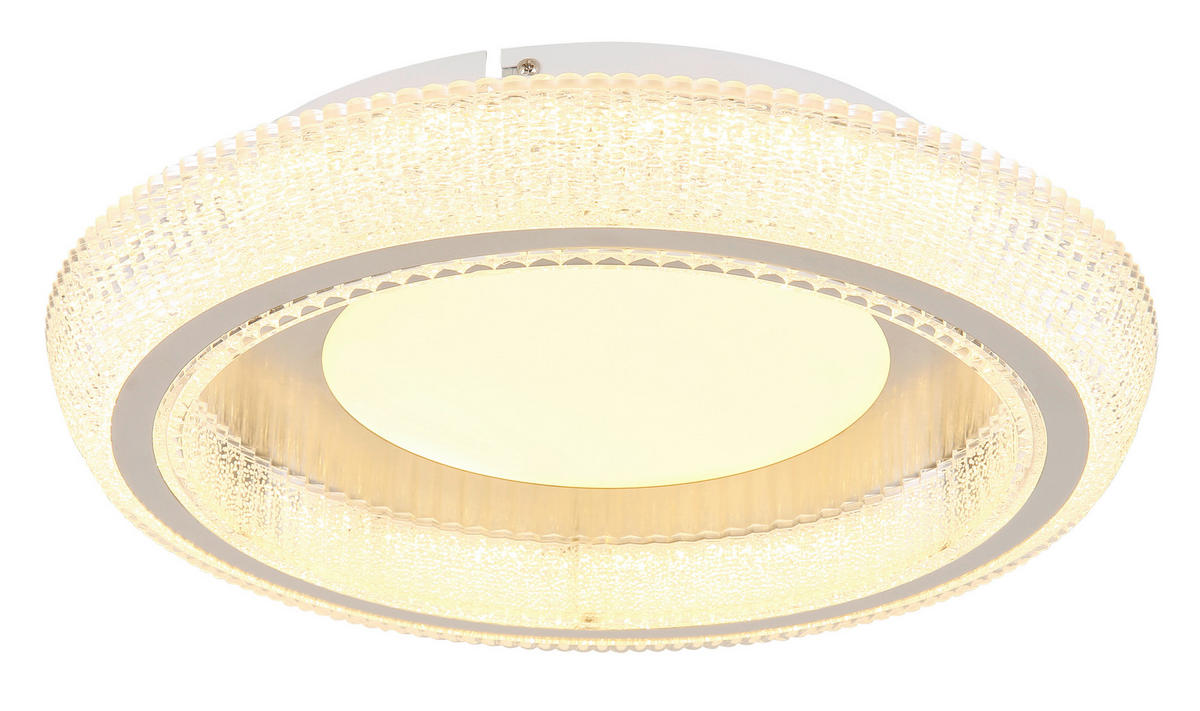 LED-TAKLAMPA 36 W 40/8,5 cm  - vit/klar, Design, metall/plast (40/8,5cm) - Globo