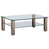 COUCHTISCH in Metall, Glas 110/70/42,5 cm  - Beige/Grau, Design, Glas/Kunststoff (110/70/42,5cm)