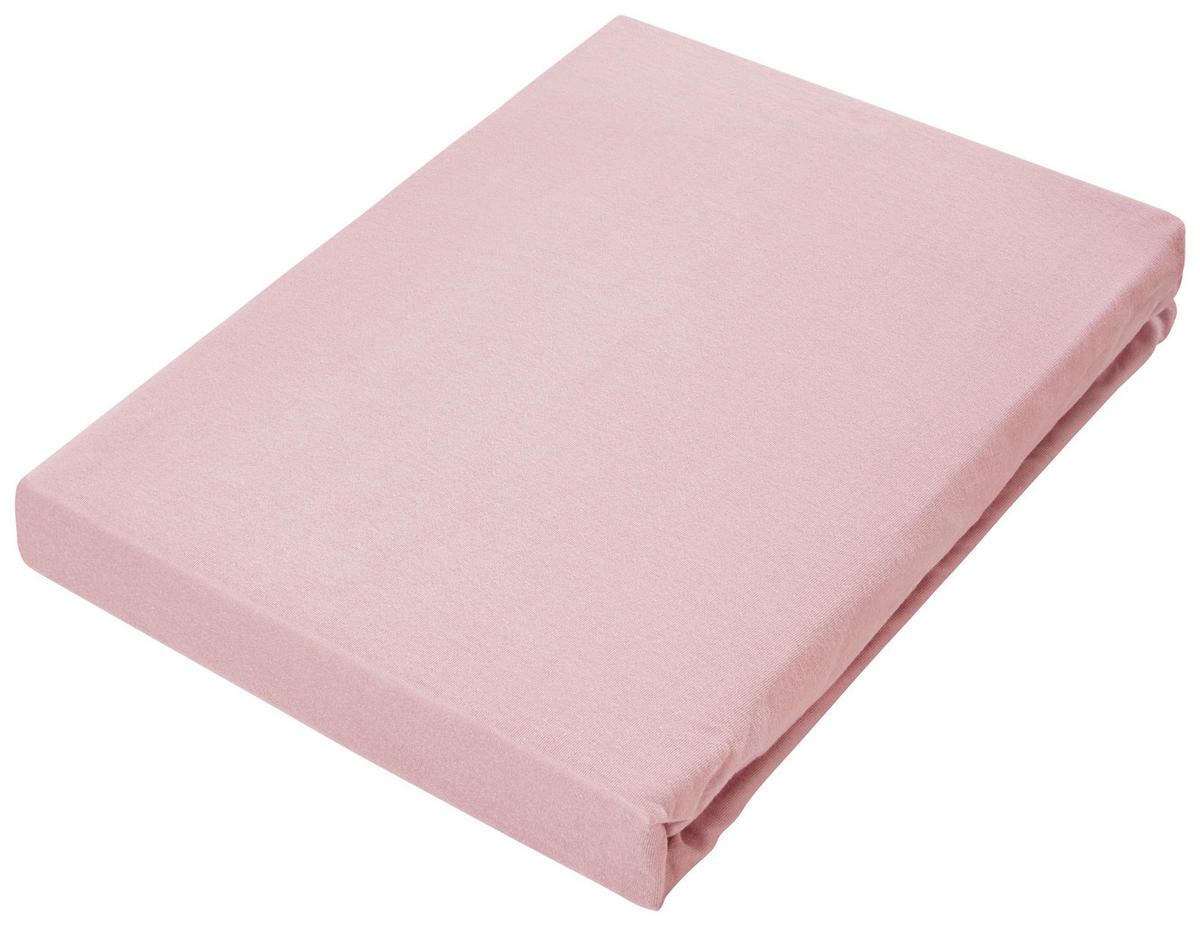 SPANNLEINTUCH 180-200/200 cm Jersey  - Rosa, Basics, Textil (180-200/200cm) - Novel