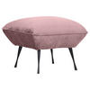 HOCKER in Textil Rosa  - Schwarz/Rosa, Konventionell, Textil/Metall (60/49/53cm) - MID.YOU