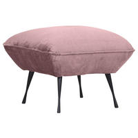 HOCKER in Textil Rosa  - Schwarz/Rosa, Konventionell, Textil/Metall (60/49/53cm) - MID.YOU