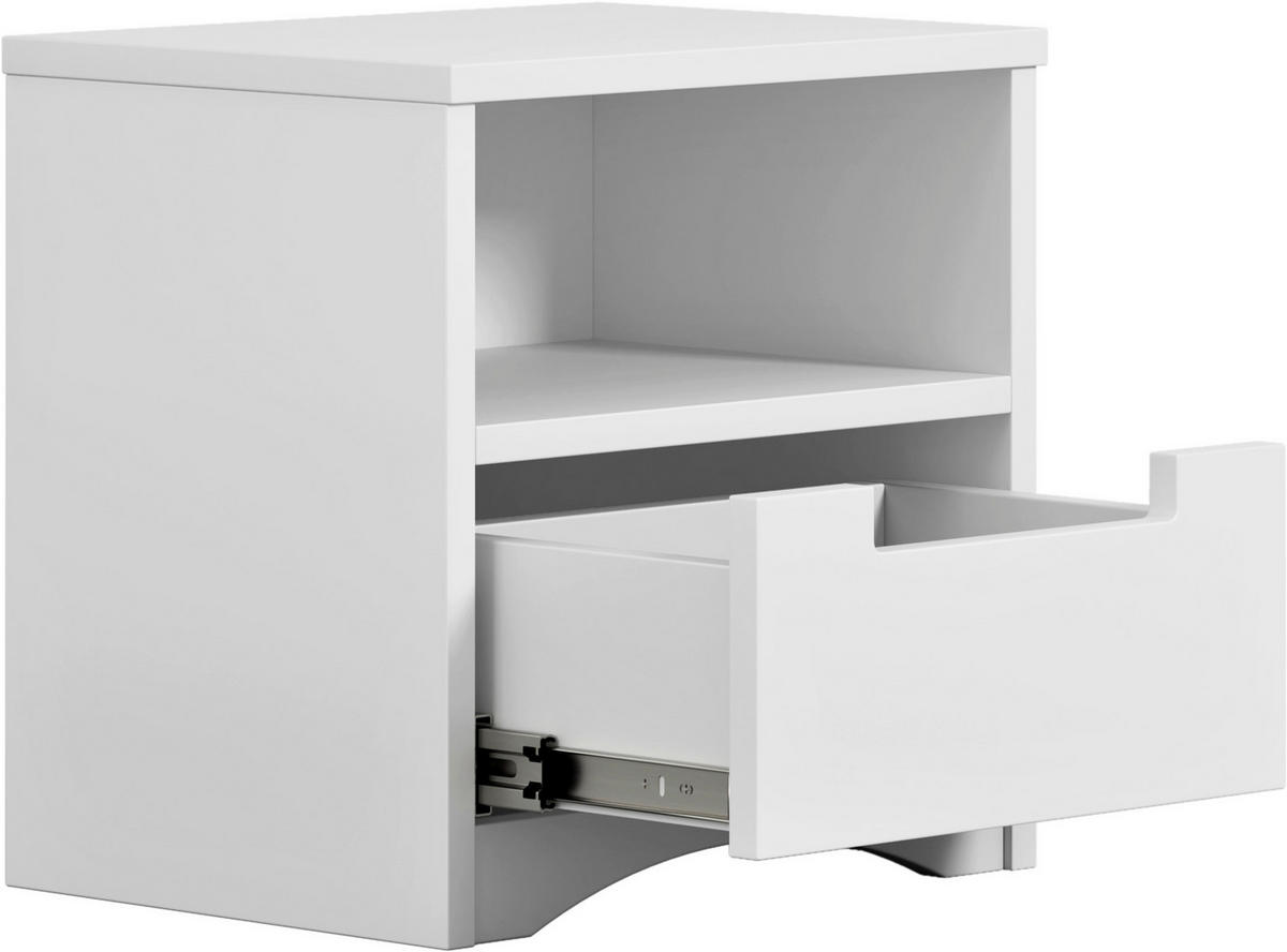 NACHTSCHRANK 40/40/30 cm Schichtholz  - Weiß, MODERN, Holzwerkstoff (40/40/30cm) - MID.YOU