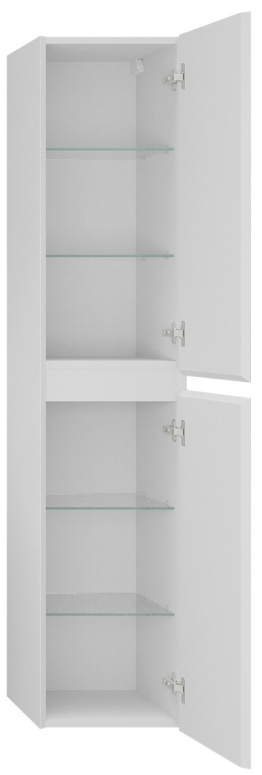 VISOKI ELEMENT  bijela  - bijela, Moderno, staklo/drvni materijal (35/165/33cm)