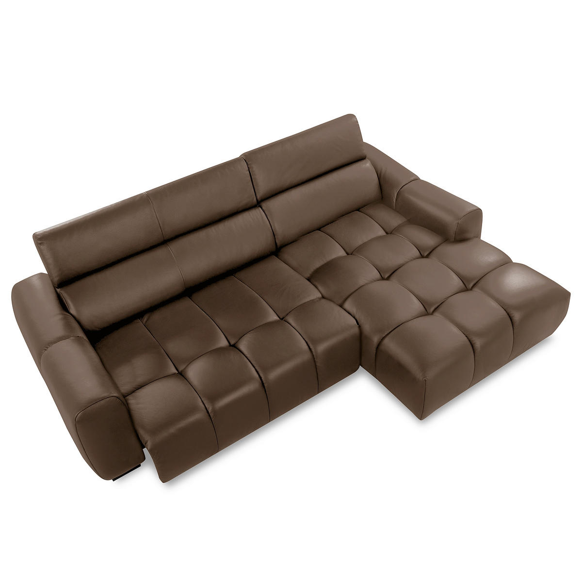 ECKSOFA  Echtleder Braun  - Schwarz/Braun, Design, Leder/Kunststoff (274/177cm) - Livetastic