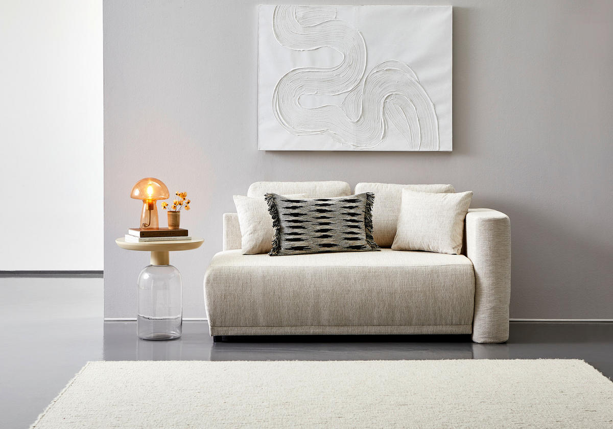 CHAISELONGUE Chenille Sandfarben  - Sandfarben/Schwarz, KONVENTIONELL, Kunststoff/Textil (171/73/93cm) - Carryhome