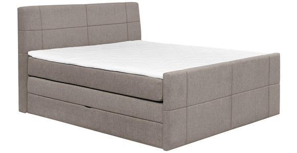 BOXSPRINGBETT 180/200 cm  in Taupe  - Taupe, KONVENTIONELL, Textil (180/200cm) - Carryhome