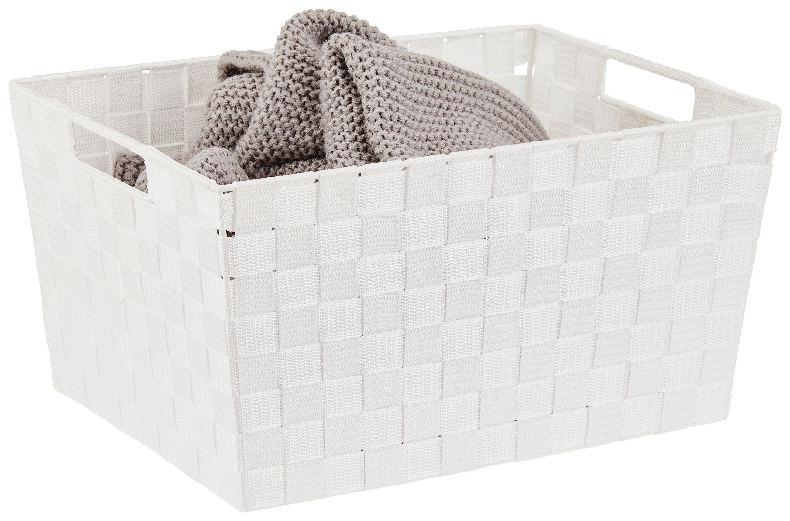 Aufbewahrungskorb Carolyn 41x29 Cm Kunststoff Weiß
