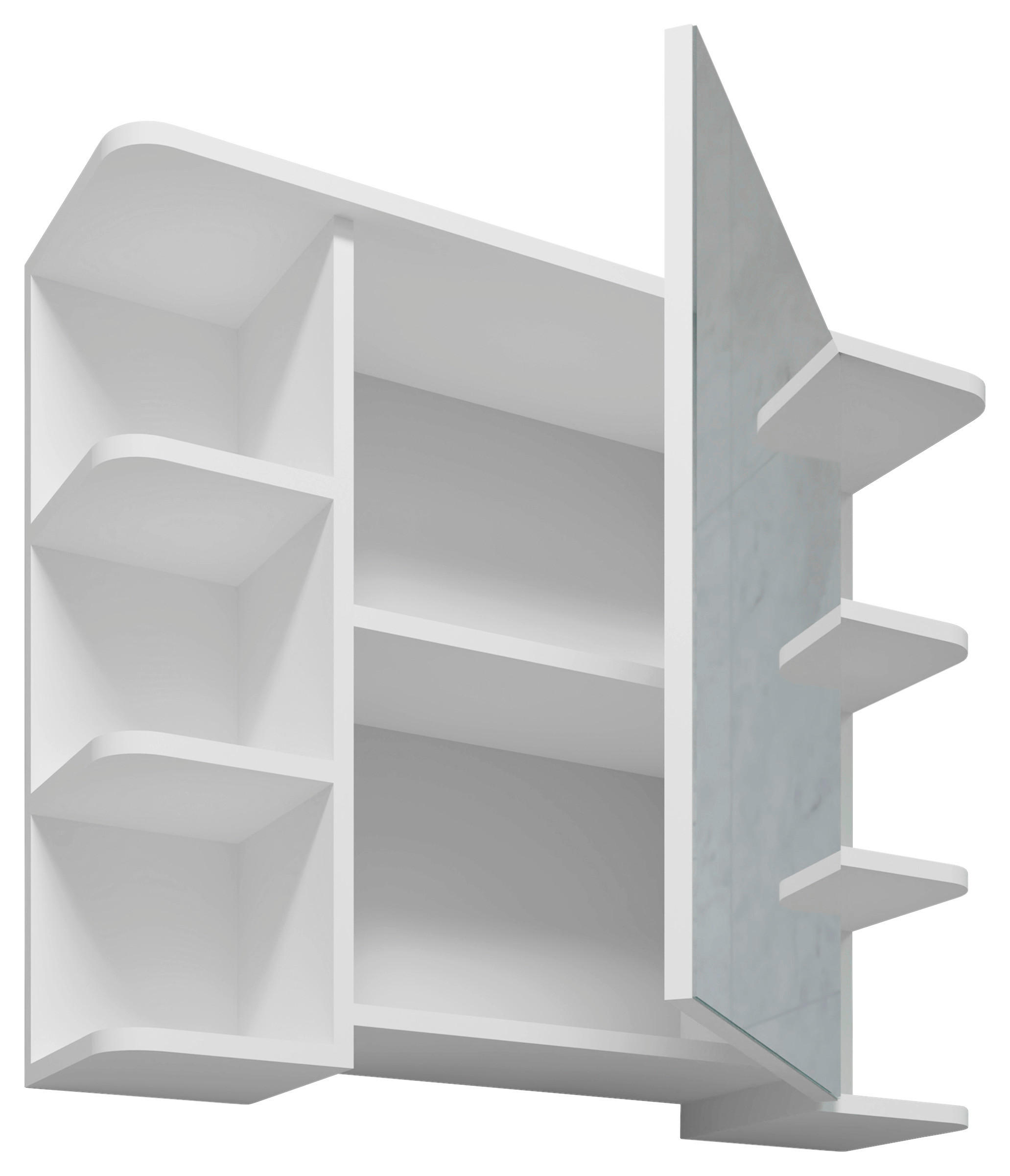 Thumbnail - Mid.you Spiegelschrank, Weiß, Holzwerkstoff, 5 Fächer, 80x64x21 cm, Badezimmer, Badezimmerspiegel, Spiegelschränke