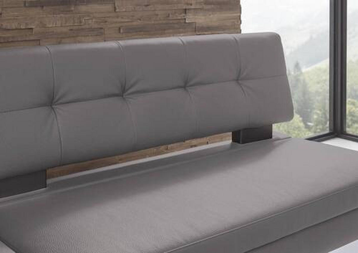 ECKBANK in Metall, Textil Grau  - Schwarz/Grau, Design, Textil/Metall (158/200cm) - Dieter Knoll
