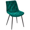 STUHL Samt Grün, Schwarz Pappel Sperrholz  - Schwarz/Grün, MODERN, Holz/Textil (52/85/59cm) - Livetastic
